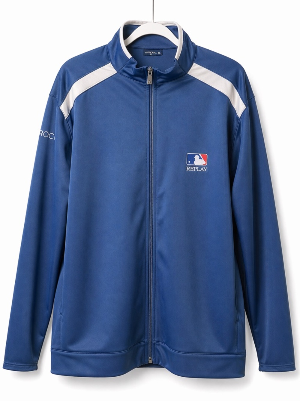 MLB Antigua Men’s XL Baseball Jacket Navy Blue Full Zip Track Jacket